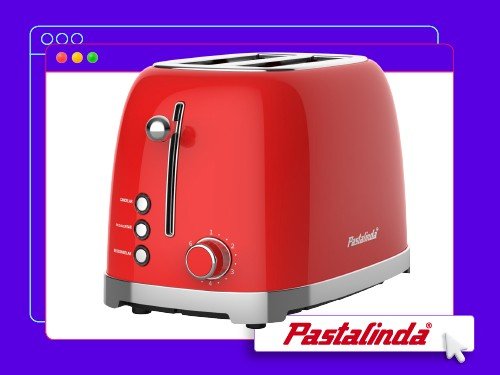 Tostadora Eléctrica Pastalinda Cucina Tostapane Roja