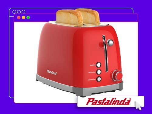 Tostadora Eléctrica Pastalinda Cucina Tostapane Roja