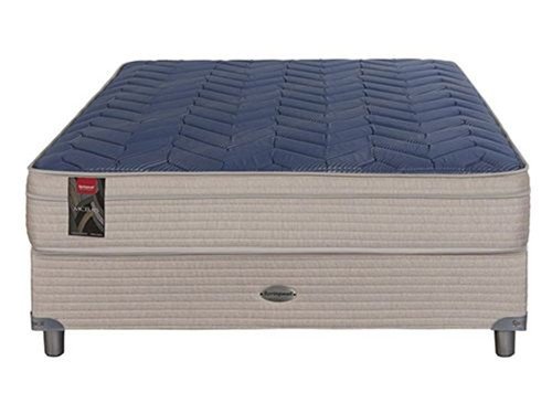 Sommier y colchón MCB 115 2 plazas resortes 140x190x59 cm Springwall