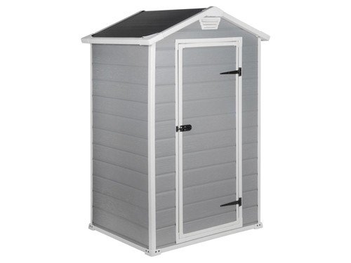 Caseta de jardín Manor gris símil madera 128 x 196 x 103 cm Keter