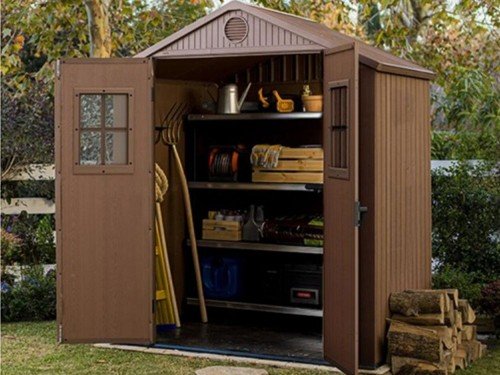 Bodega caseta de jardín Darwin café 190 x 221 x 122 cm Keter