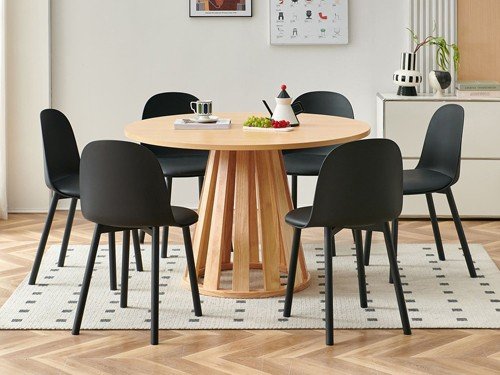 Juego de comedor Rasputi mesa redonda 6 sillas Just Home Collection