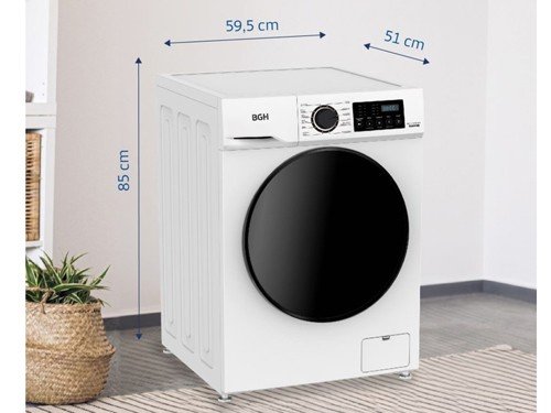 Lavarropas automático inverter carga frontal 8 kg blanco BWFE08W24AR 