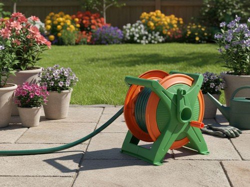 Set carro para manguera con accesorios 20 m Ergo