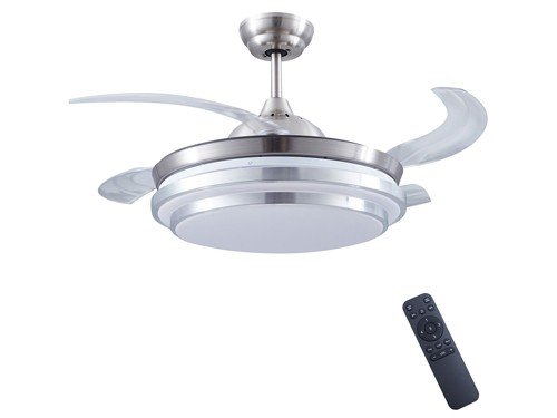 Ventilador de techo LED 4 aspas niquel Just Home Collection