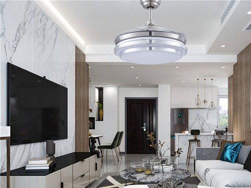 Ventilador de techo LED 4 aspas niquel Just Home Collection