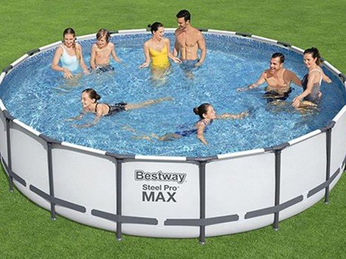 Pileta estructural con bomba escalera y cobertor 549x122 cm Bestway