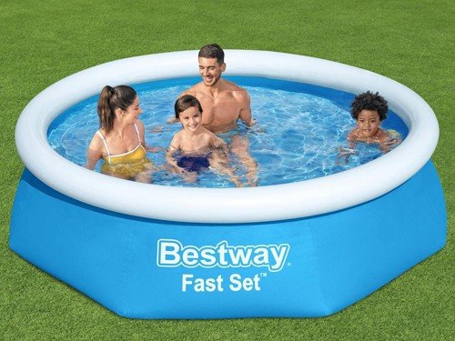 Pileta estructural redonda fast set 244 x 61 cm 1880 L Bestway