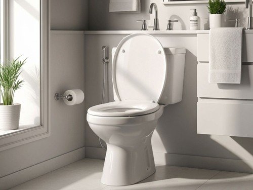 Kit inodoro largo Mónaco con depósito y acc. blanco brillante Roca