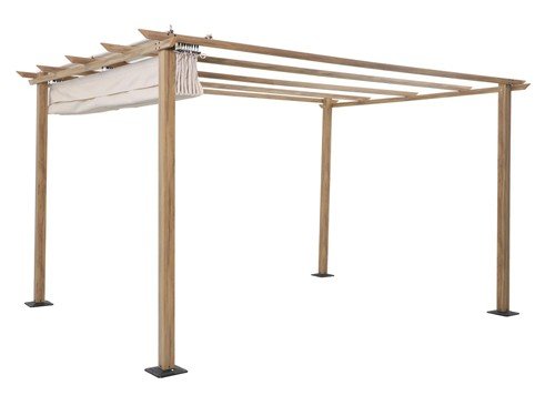 Pérgola aluminio beige 3 x 4 m Just Home Collection