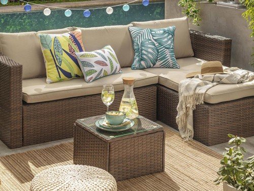 Juego de jardín exterior Livorno 3 pzs. Just Home Collection