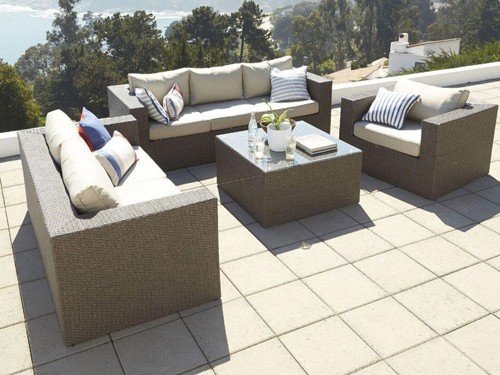 Juego de jardín exterior San Lucas rattán 4 pzs. Just Home Collection