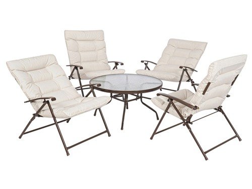 Juego de jardín exterior Sao Paulo 5 pzs plegable Just Home Collection