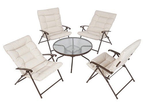 Juego de jardín exterior Sao Paulo 5 pzs plegable Just Home Collection