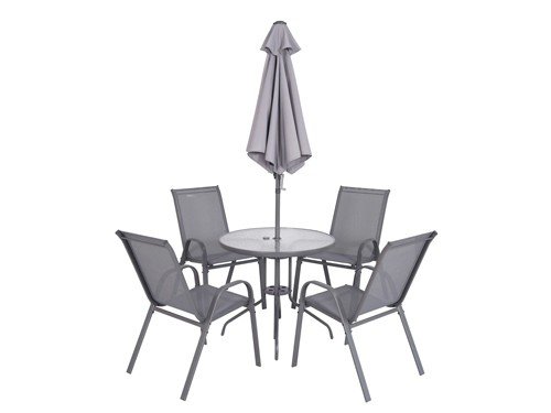 Juego de comedor exterior Nairobi acero 6 pzs. Just Home Collection