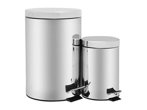 Set 2 cestos de basura a pedal acero 3 y 12 L Just Home Collection