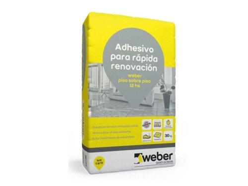 Pegamento para cerámica y porcelanato sobre piso interior 25 kg Weber