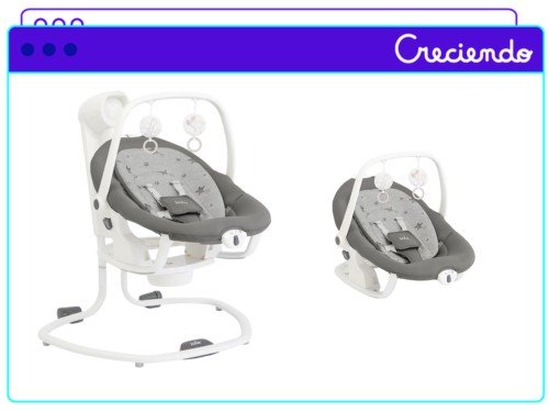 Columpio Mecedora para Bebé Joie Serina 2 en 1 con Vibración, Sonidos