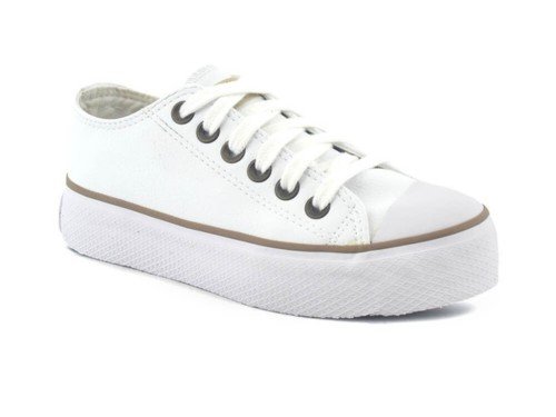 Zapatilla John Foos Mujer All Night Plataform Blanco