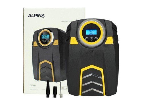 Compresor De Aire Digital 12V Con 3 Boquillas Auto Moto Bici Ca-660