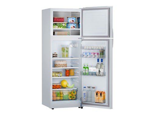 Heladera con Freezer Drean 277L Blanca Luz Led Estantes de Vidrio