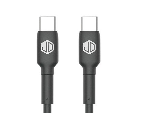 Cargador auto JD C-49 cable C-C Negro