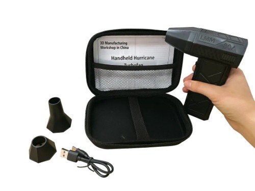 Sopladora Eléctrica JD Turbo Fan SNVF-122 de Aire Negro