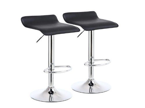 Taburete JD C632 combo x 2 unidades Negro