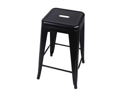 Taburete Tolix de metal JD D103 combo x 4 unidades Negro