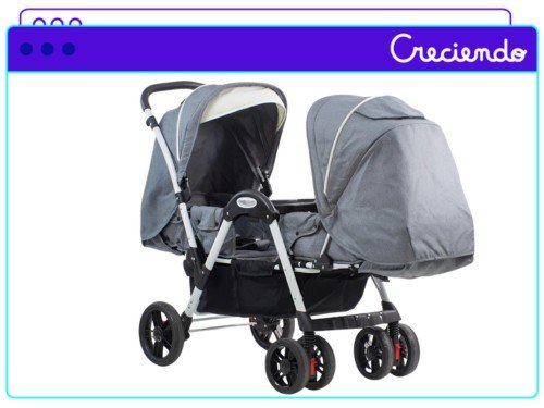 Cochecito Doble Bebés Mellizos Priori Reclinable Y Enfrentados