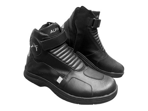 Botas Zapatillas Moto Protecciones Trip Cuero Ecologico Alpina