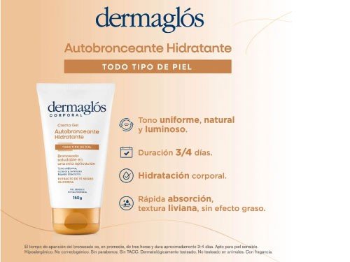 Dermaglos Crema Autobronceante X 150 Gr