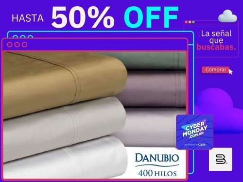 Sabana Suplesa Danubio Full 2 plazas 400 Hilos Algodon Egipcio Suave