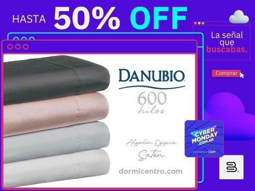 Sabana Saten Danubio Full  2 Plazas 600 Algodon Egipcio Premium