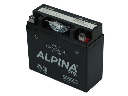 Bateria Moto Gel Libre Mantenimiento 12N7A-3A / 6Mf7Dl Alpina