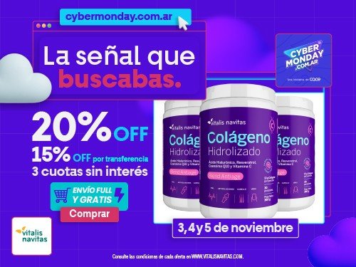 Colágeno Hidrolizado Bebible Antiage x 3 Potes Vitalis Navitas