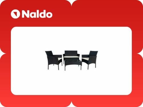 Set Ratan Outdoors 2 Sillones De 1 Cuerpo Y 1 Large+M.Ratona Negro