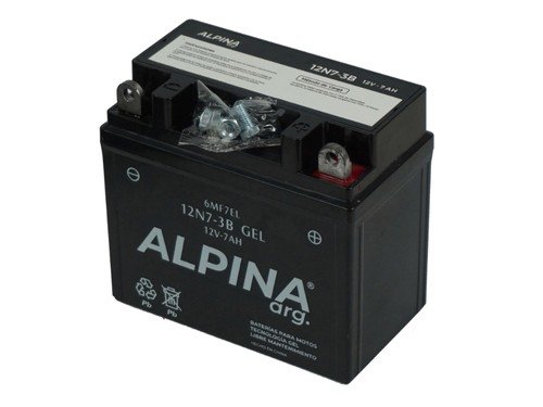Bateria Moto Gel Libre Mantenimiento 12N7-3B / 6Mf7El Alpina