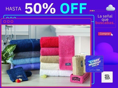 Juego Toalla y Toallon Cannon 520 Gramos Algodon Absorbente Suave