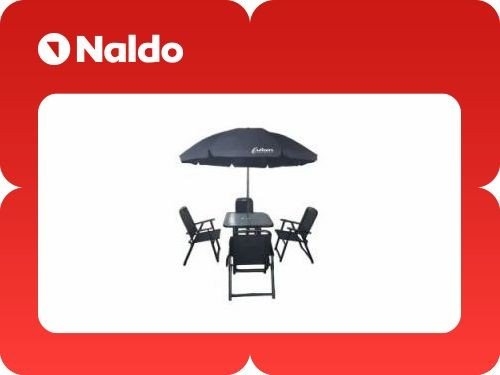 Juego De Jardín Outdoors Chicago Mesa 4 Sillas Sombrilla