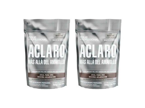 Kit X2 Issue Aclaro Polvo Decolorante White & White 700gr