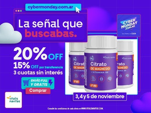 Citrato de Magnesio + Vitamina B6 x 3 Frascos Vitalis Navitas