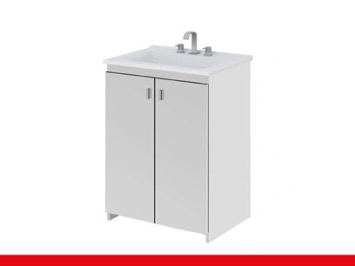 Vanitory de Pie Schneider con mesada Eco Blanco 50 cm