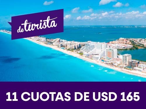 11 cuotas a Cancún y Riviera Maya de 8 a 12 días All inclusive