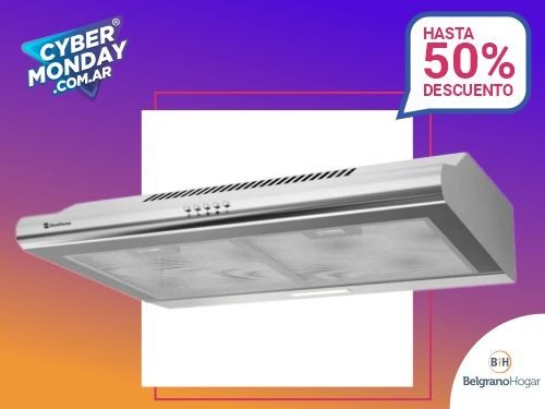 Purificador Steel Home acero 2 motores 100w c/u y salida al exterior
