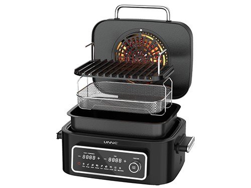 Freidora de Aire Parrilla Sin Aceite Grill 6 Litros Unnic