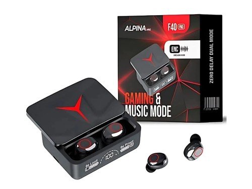 Auriculares F40 Pro Alpina Inalambricos Bluetooth 5.3 Gamer Music 6 Hr