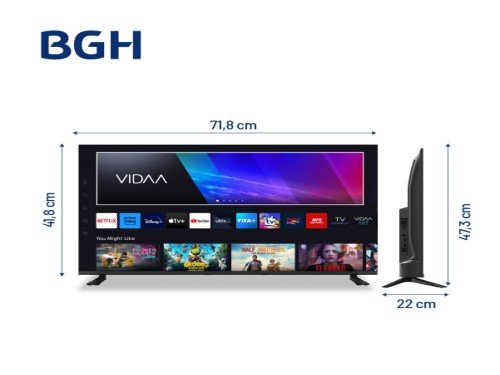 Smart TV LED HD 32" BGH VIDAA B3225H5