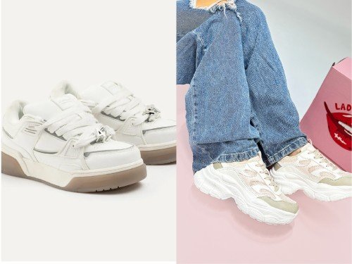 2x1 zapatillas de 47 Street mujer niña gris blanca botit moda 6 cuotas