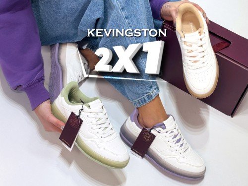 2x1 Zapatillas Kevingston Mujer blanco violeta verde nude moda +3 cuot